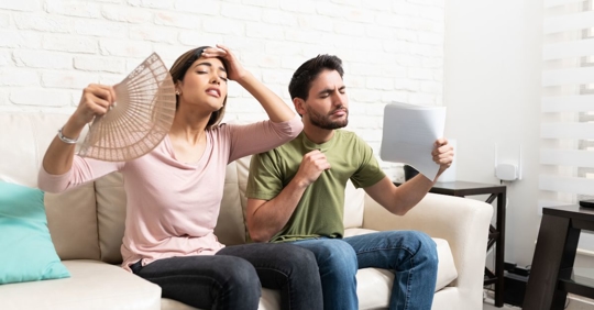 couple who is hot in home