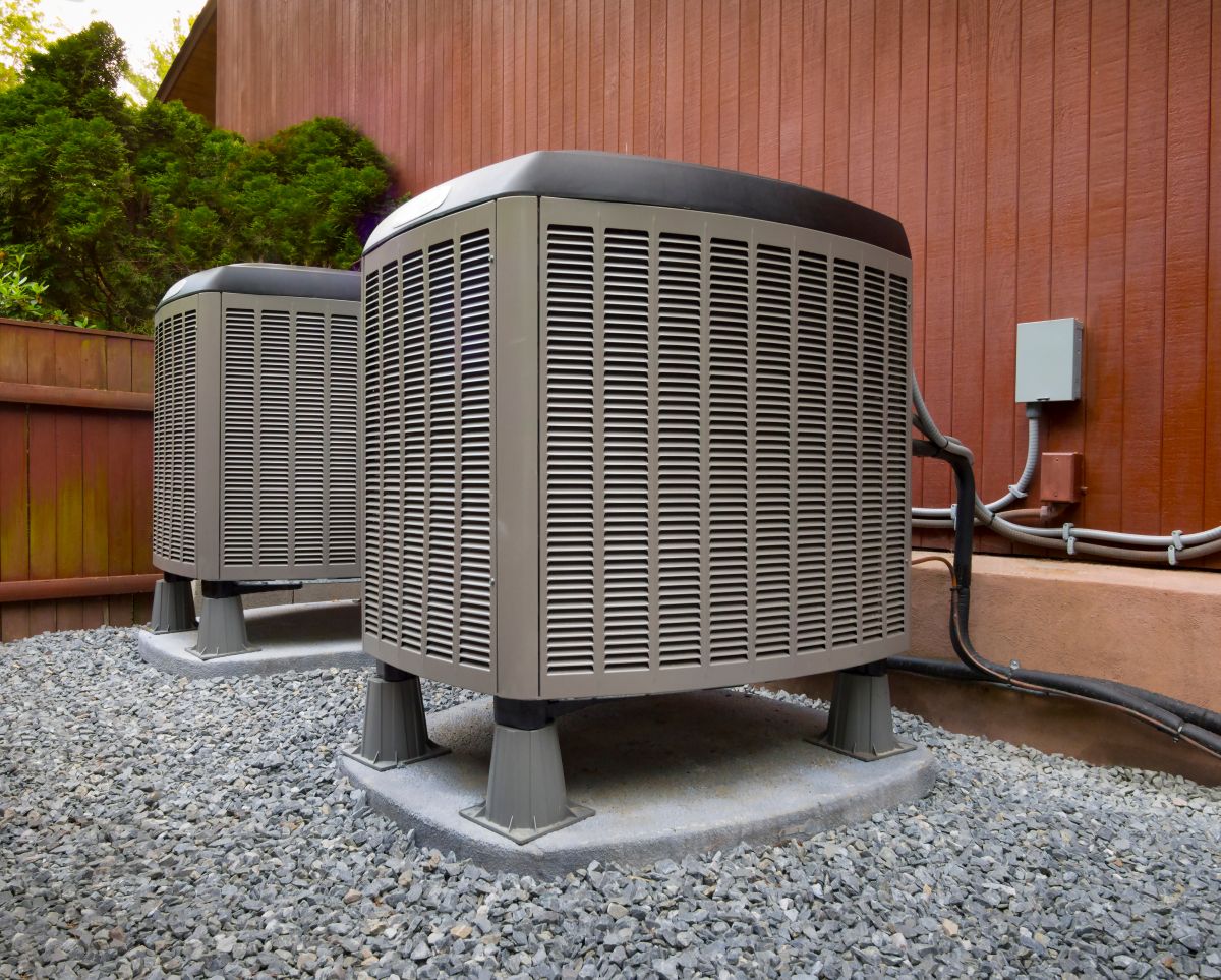 HVAC heating and air conditioning units and drain lines