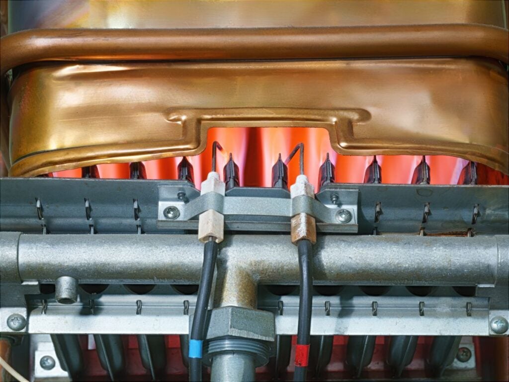 Working heat exchanger of a gas water heater